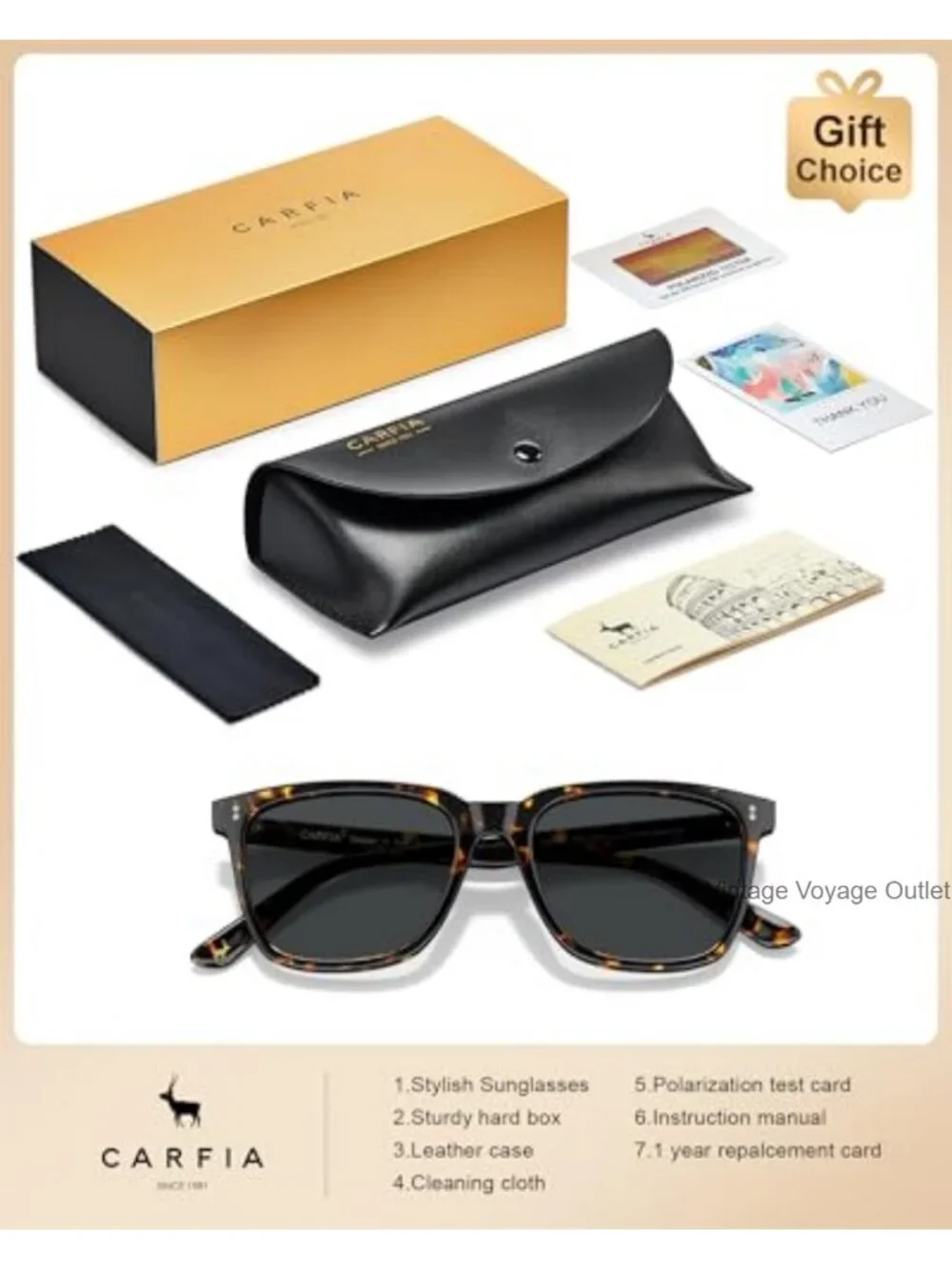 Handcrafted Acetate Polarized Sunglasses UV400 HD Anti-Glare for Women